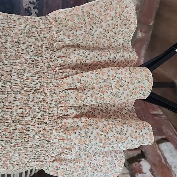 Petal & Pup Cottagecore Floral Smocked Midi Dress - Picture 3 of 9